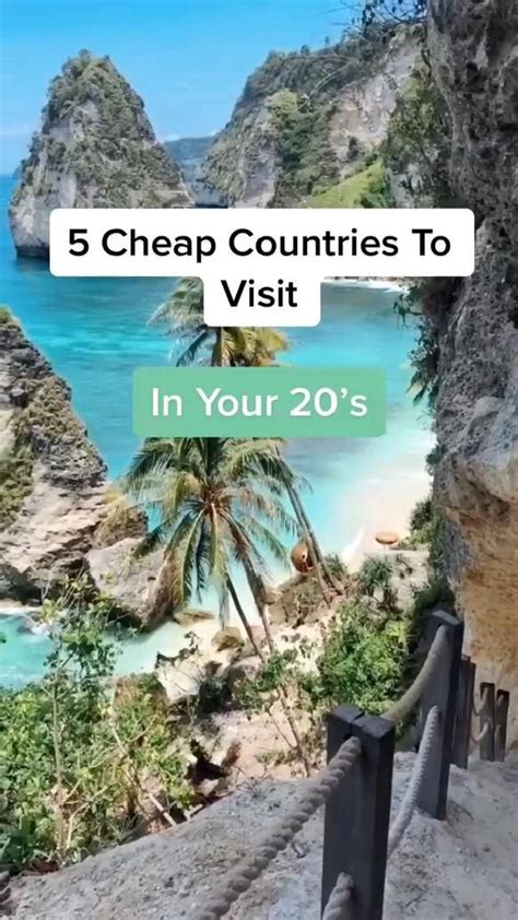 5 cheap countries to visit ️ that cost low budget 😍 #travel #traveltips ...