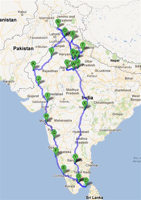 India Road Map With Distance – Verjaardag Vrouw 2020