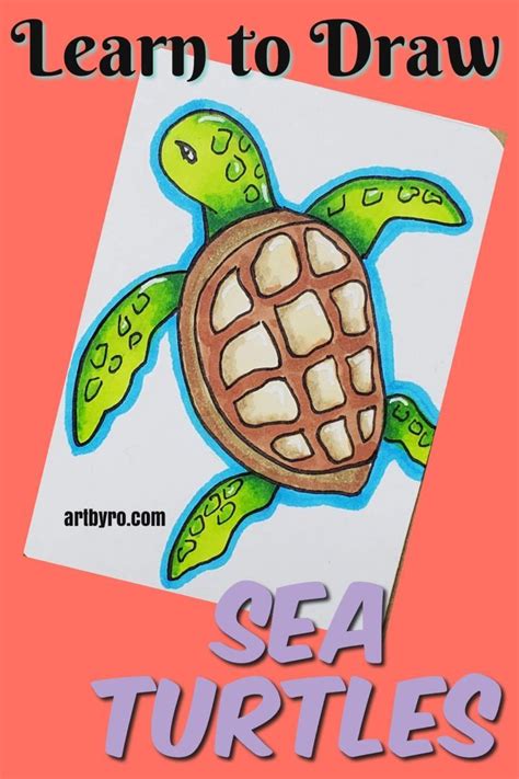 Sea Turtle Drawing Turtle Painting Easy Drawings For Beginners