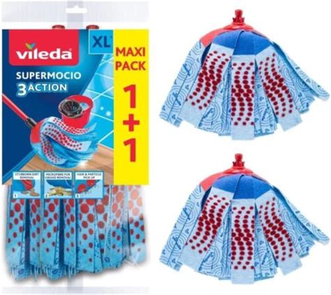 Vileda Supermocio Action Xl Mop Refill Pack Of Supermocio Action