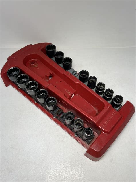 16 Pc Craftsman Universal Max Axess Socket Set Ebay