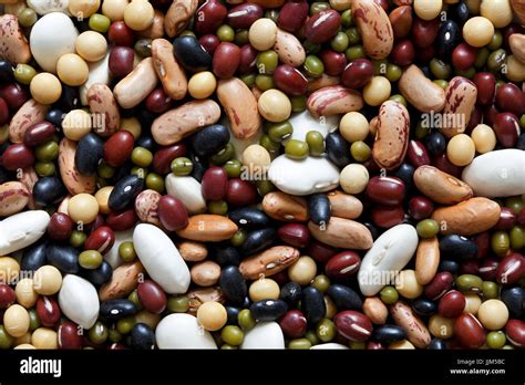 Background Of Mixed Dry Beans From Above Stock Photo Alamy