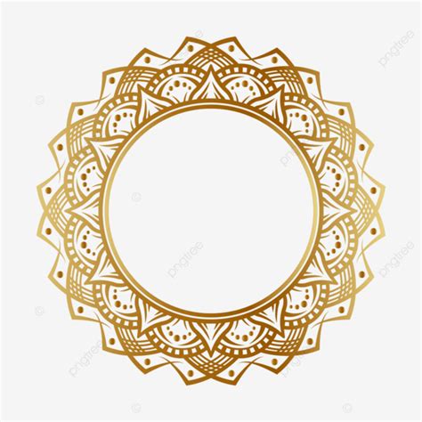 Gold Round Frame Vector Art Png Round Gold Frame Vector Gold