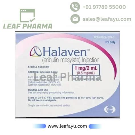 Halaven Eribulin Mg Injection Strength Mg Ml At Rs Vial