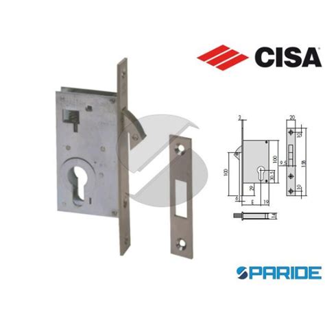 SERRATURA MONTANTE E 35 45110 CISA GANCIO INFILARE Ferramenta Paride