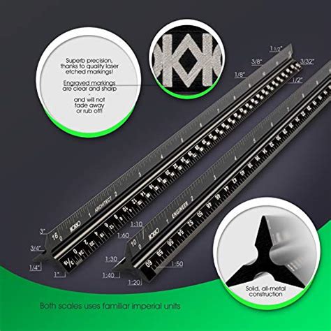 Nokko Inch Architectural And Engineering Scale Ruler Set