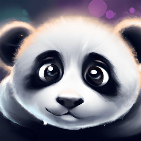 Cute Adorable Baby Panda Bear With Dreamy Eyes Cartoon Creative Fabrica