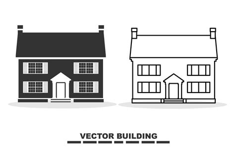 Classic house icon in black and white colour 19033391 Vector Art at Vecteezy