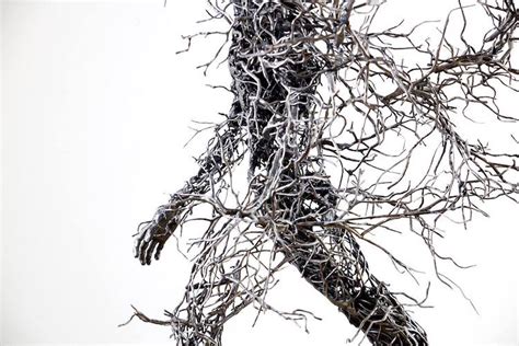 The transience of human life is captured in fragmented metal sculptures ...