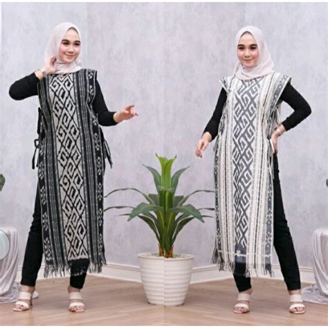 Jual Baju Tenun Long Vest Tenun Couple Set Tenun Set Couple Tenun Couple Kondangan Set Baju