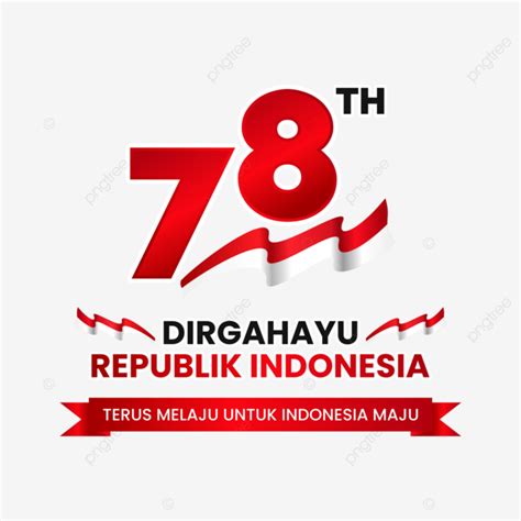 Logo 78° Anniversario Della Repubblica Di Indonesia Vettore Capanna Ri 78th Lunga Vita Alla