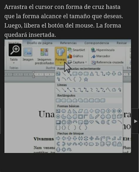 Pasos Para Insertar Formas En Word Brainly Lat