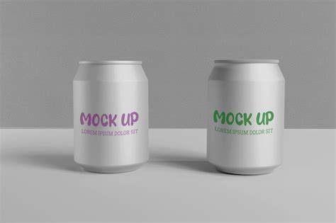 Premium PSD Soda Can Mockup