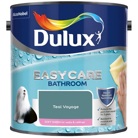 Dulux Easycare Bathroom Teal Voyage Paint 25l Wilko