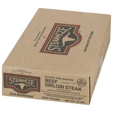 Steak-EZE® Revolutionary Fast BreakAway® Sirloin Beef Flat Steak, Non