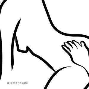 Sexual Pose Intimacy Sex Line Art Minimalism Black And Etsy