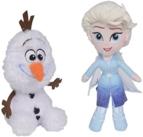 Grupo Moya Pack 2 Peluches Frozen Princesa Elsa Y Olaf 20cm Amazon