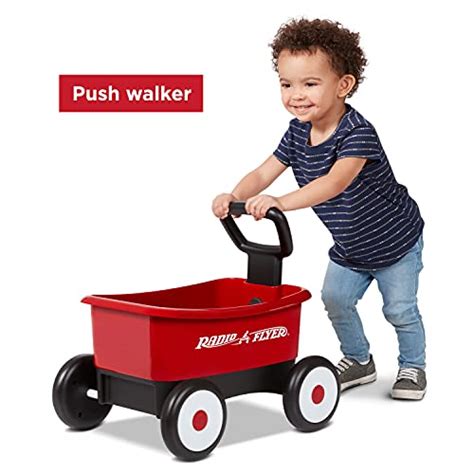 Radio Flyer Push And Pull Walker Wagon 2 In 1 Wagon Ages 1 4 Red Walker Toy Pricepulse