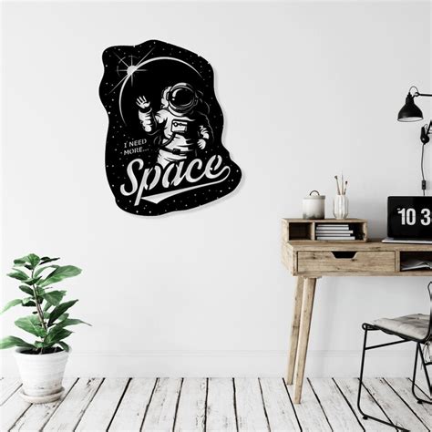 Space Astronaut Planet Laser Cut Svg Dxf Files Wall Sticker Etsy Hong