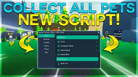 Collect All Pets Script Gui Showcase Pastebin Roblox