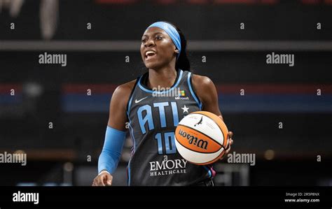 Atlanta Dream Guard Rhyne Howard 10 During A Wnba Basketball Game