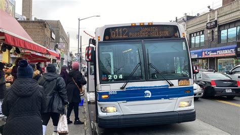 ᴴᴰ MTA Bus 2009 Orion VII NG Hybrid 3985 on the Q112 Bus Liberty Av