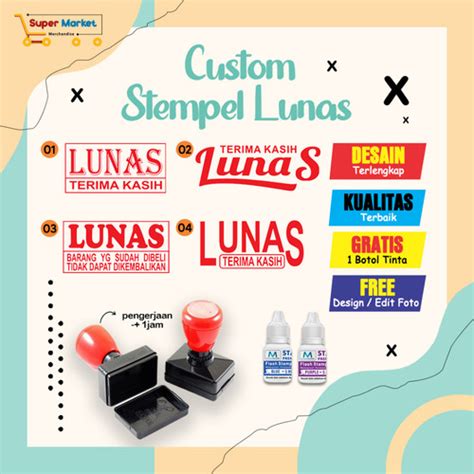 Jual Cetak Stempel Lunas Stempel Flash Custom Stempel Sekolah Toko