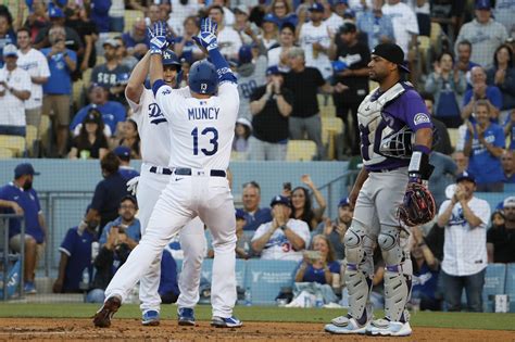 Dodgers hold off Rockies rally and notch 50th win of season - Los ...