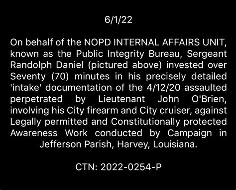 Lieutenant John Obrien — Nopd — Sexual Predator Warning The New Orleans Community About The