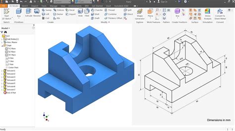 Autodesk Inventor Tutorial For Beginners Exercise Youtube