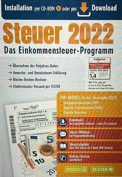 Aldi Steuer 2022 Steuersoftware Steuerprogramm Steuererklärung Elster