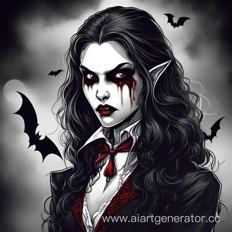 Mystical Vampire Embracing The Night In Gothic Splendor AI Art Generator