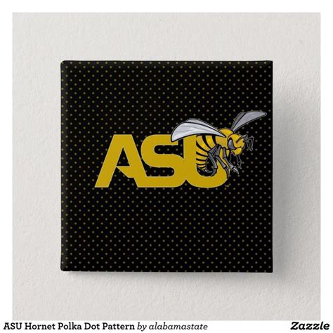 Asu Hornet Polka Dot Pattern Button Zazzle