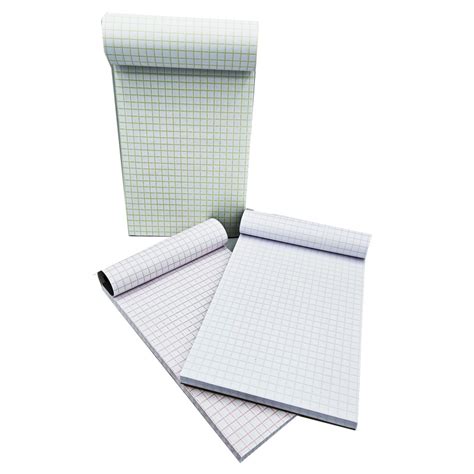 5″x8″ Writing Pad Graph Pad Quad Ruled 100 Sheets 3 Colors Ampad