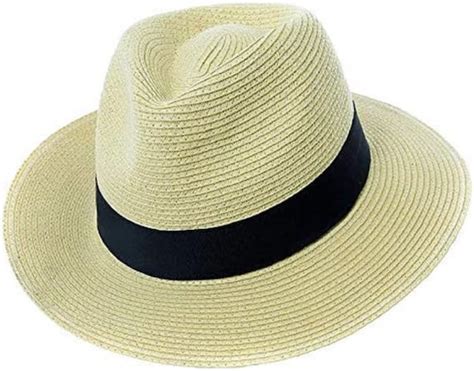 Mens Ladies Fedora Crushable Straw Panama Style Sun H Gem