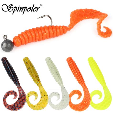 Spinpoler Fishing Lure Grub Soft Worm Bait 5 5cm 6 5cm 7 5cm 8 5cm