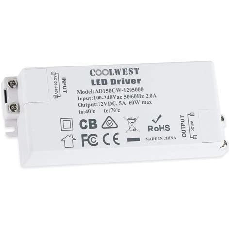 Led Transformateur W Driver V Dc Convertisseur Transfo Alimentation