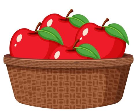 Download Red apples in the basket isolated for free in 2023 | Apple ...