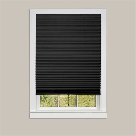 Cordless Pleated Window Shades Room Darkening Vinyl Blinds - 75" L ...