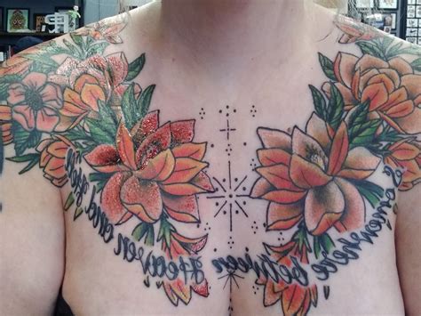 How Long Would A Floral Chest Piece Like This Generally Take Artist Is