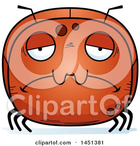 Clipart Graphic of a Cartoon Sad Ant Character Mascot - Royalty Free ...