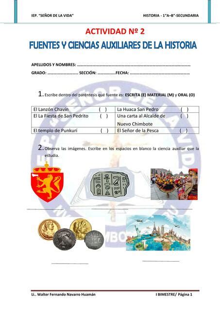 Fuentes Y Ciencias Auxiliares De La Historia Claudia Carrillo Udocz