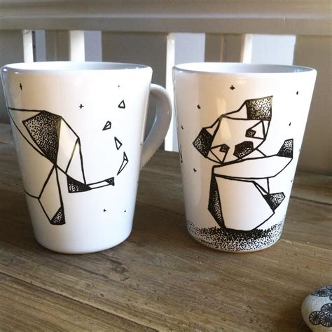 Charlotte B H On Instagram “handmade” Tasses Peintes à La Main Origami Tasses Peintes