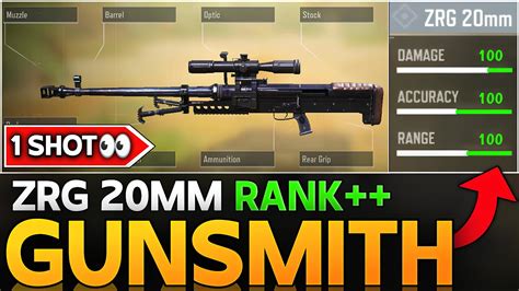 Best Sniper 1 Shot 1 Kill Zrg 20mm Gunsmith In Call Of Duty Mobile