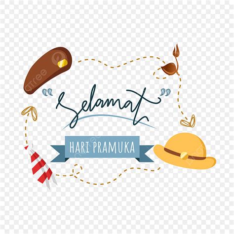 Scout Hari Pramuka Vector Hd Png Images Lettering Selamat Hari Pramuka