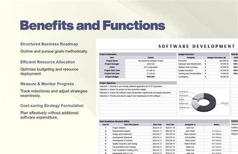 Software Development Project Plan Template in Excel, Google Sheets ...