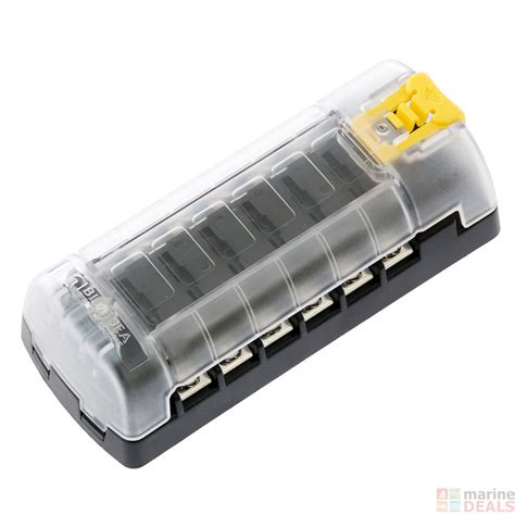 Buy Blue Sea St Blade Fuse Block 6 Independent Circuits With Cover Online At Marine Au