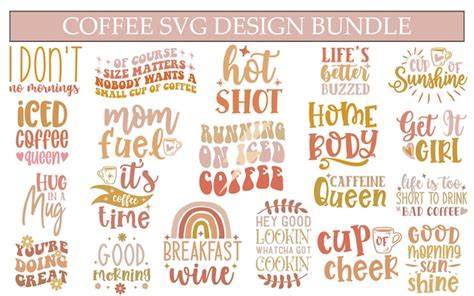 Premium Vector Coffee Svg Design Bundle