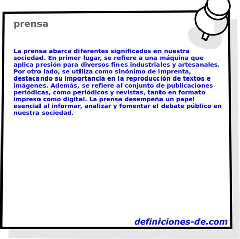 Como Se Escreve Prensa - Significado de «prensa»