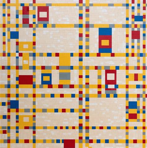 Piet Mondrian Broadway Boogie Woogie Paraphrase With Lego© Painting By